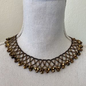 Necklace handmade vintage beads Princess Bib Festoon Choker Collar